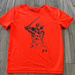 Under Armour Kids' Bright Orange Baseball Tee